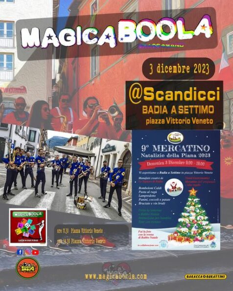 Domenica 3 dicembre MAGICABOOLA a Scandicci